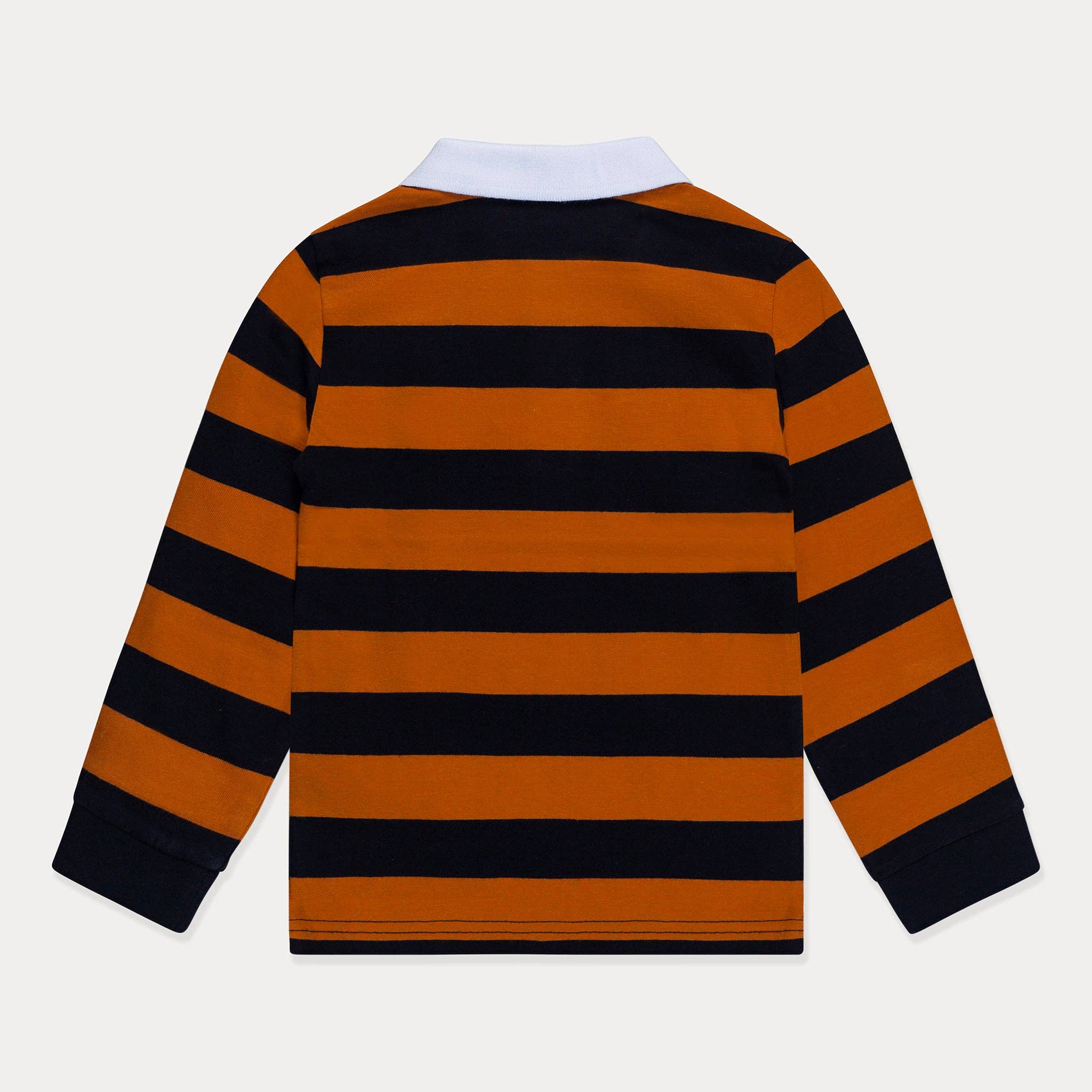 Mini Wardrobes – Engroshandel T-shirt - Børn – Mini Wardrobes langærmet polo med striber til drenge, stribet rugbyshirt i bomuld til småbørn1