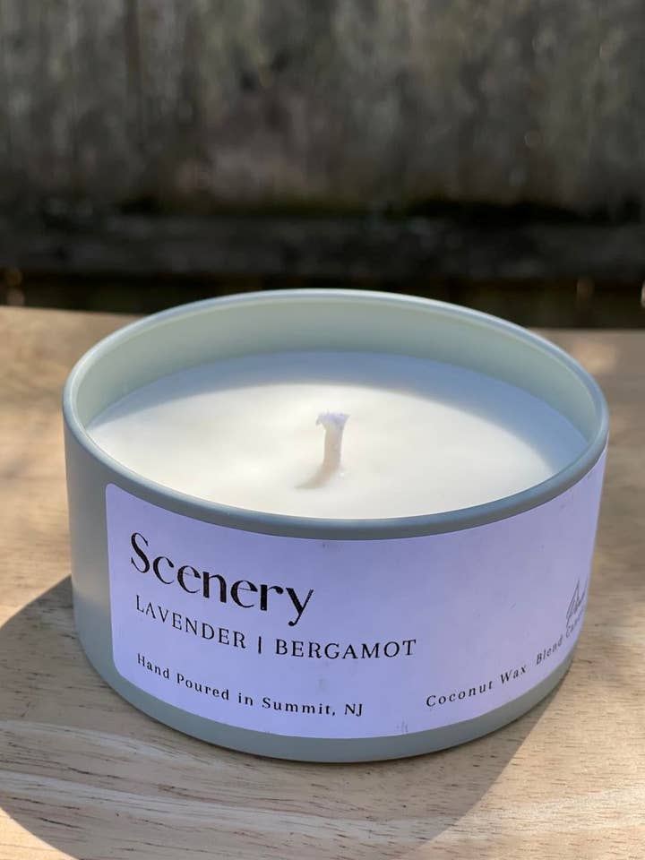 Bougie en étain à la cire de soja pour la vente par Pinat