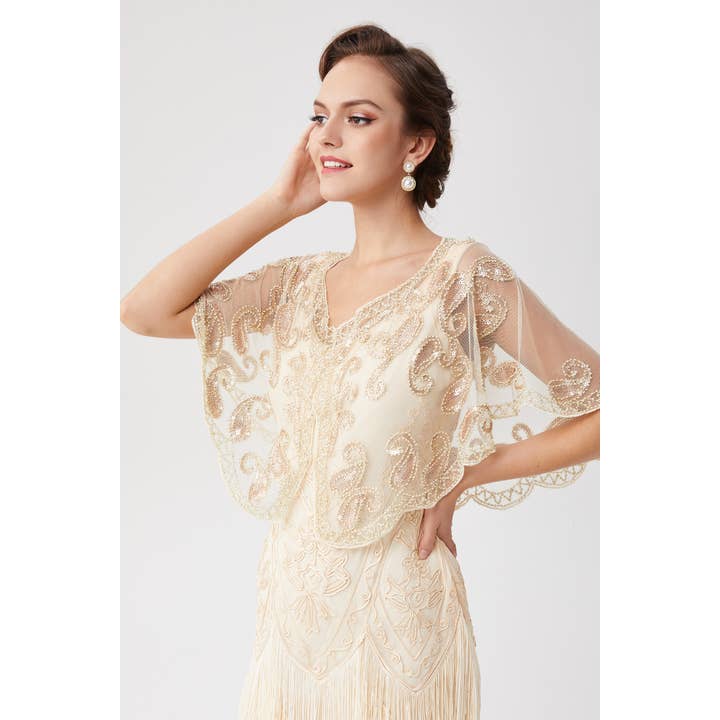 BABEYOND – Großhandel Schultertuch – Damen – Pailletten-Perlen-Gatsby-Schal der 1920er Jahre22