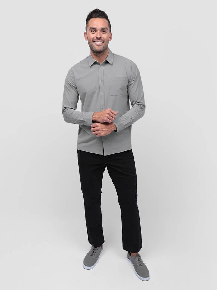 INTO THE AM - Vente Chemise à col boutonné – homme - Chemise boutonnée à manches longues pour hommes37