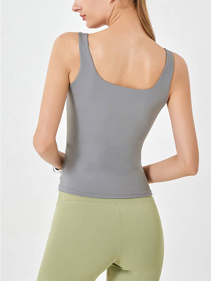 Wholesalesir - Wholesale Athletic Top - Women's - High Elastic and Tight Fitting U-neck Yoga Top