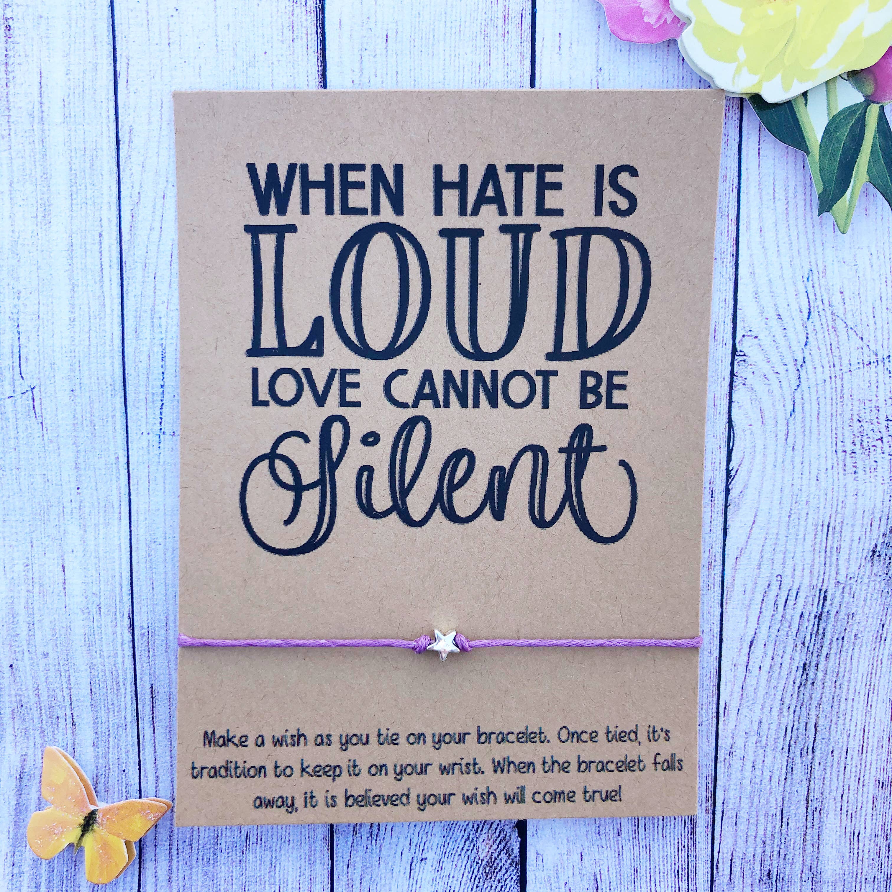 Wishlets – wholesale Berlockarmband – När hat är högljudd kärlek kan inte vara tyst0