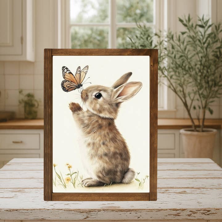 SP2259 - Vlinderkonijn Ingelijste Print voor wholesale door Buckeye Craft Co.