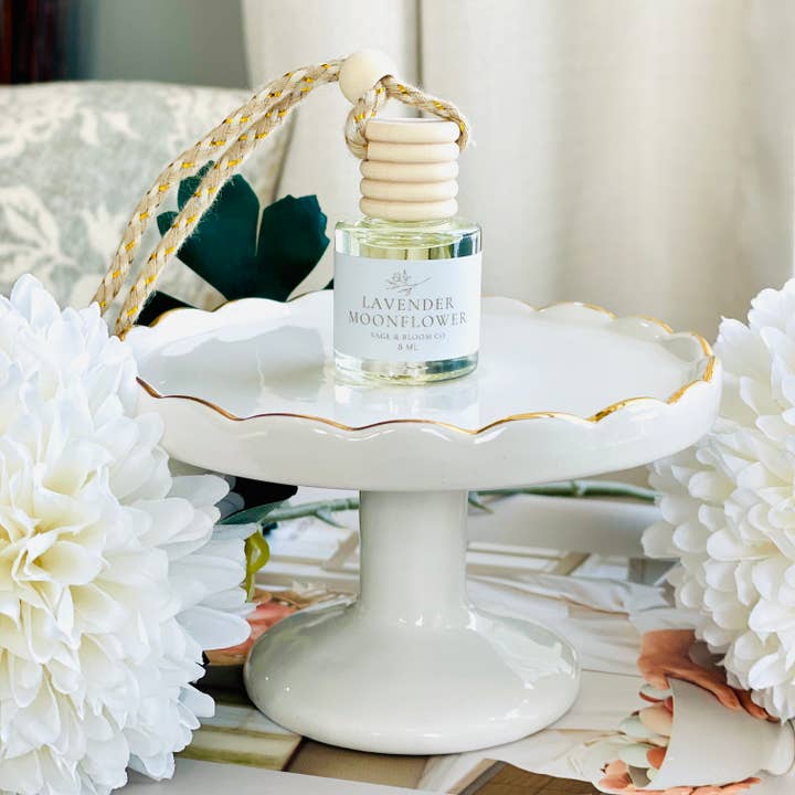 Lavender Moonflower Car Diffuser for wholesale by Sage and Bloom Co