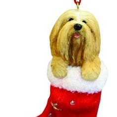 Lhasa Apso adorno de calcetín adorno para venta al por mayor de E&S Pets