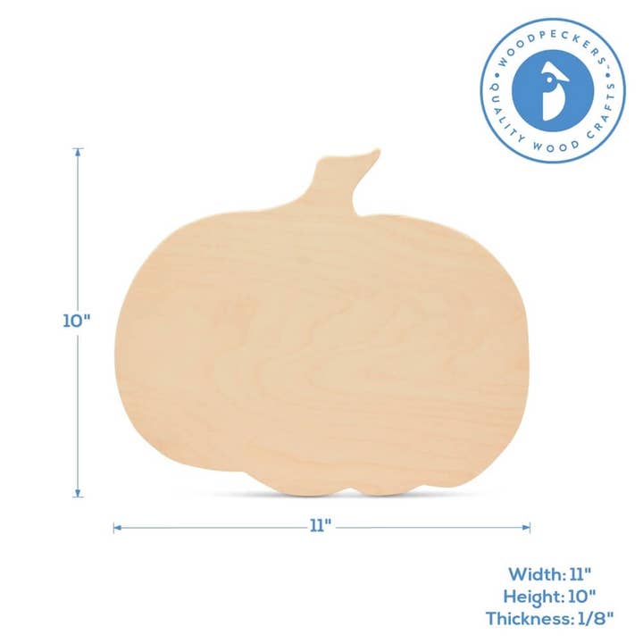 Woodpeckers Crafts - Wholesale Cutouts - Wood Pumpkin Cutout3