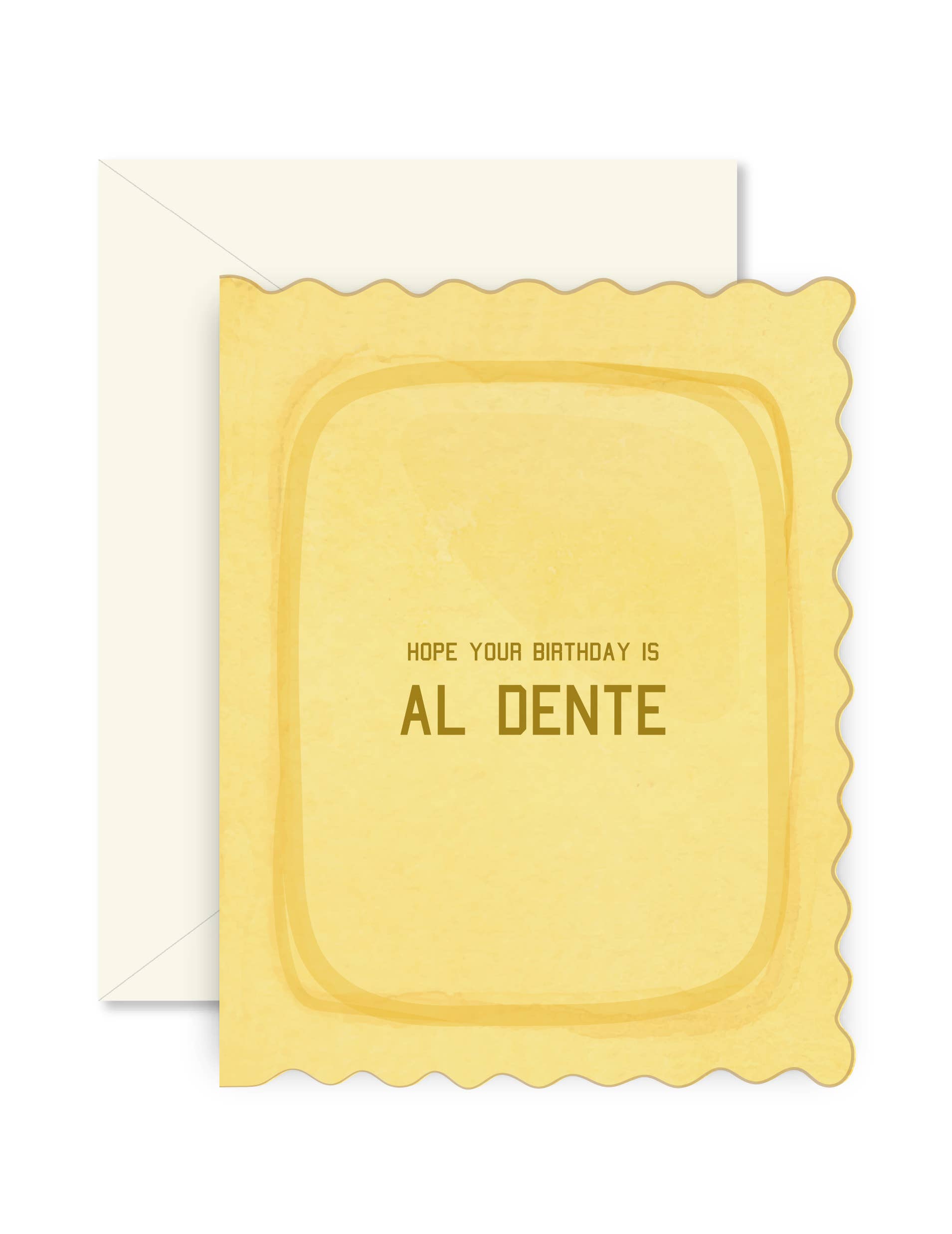 Ginger P. Designs - Wholesale Birthday Card - Pasta Al Dente folded Greeting Card  0