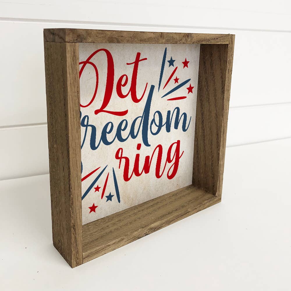 Hangout Home - Wholesale Sign - 4th of July Décor- Let Freedom Ring- Vintage July 4th1