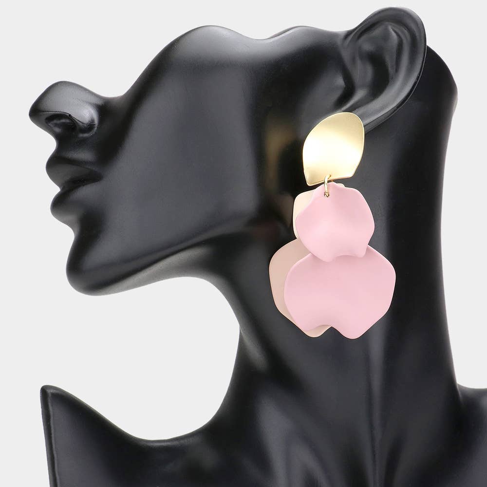 Sensibling Corp. - Wholesale Dangle Earrings - Colored Petal Cluster Dangle Earrings7