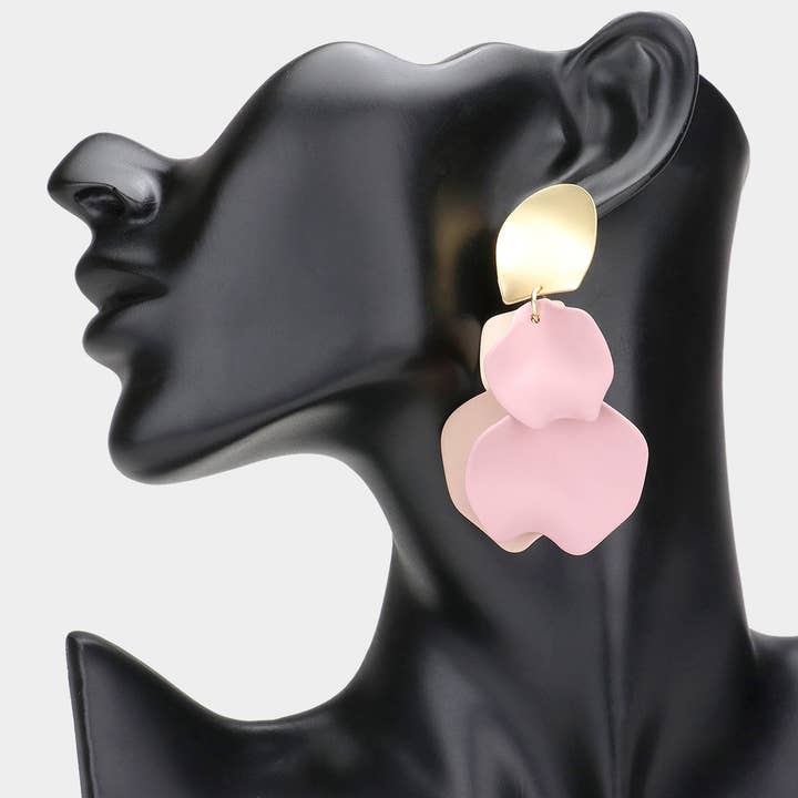 Sensibling Corp. - Wholesale Dangle Earrings - Colored Petal Cluster Dangle Earrings7