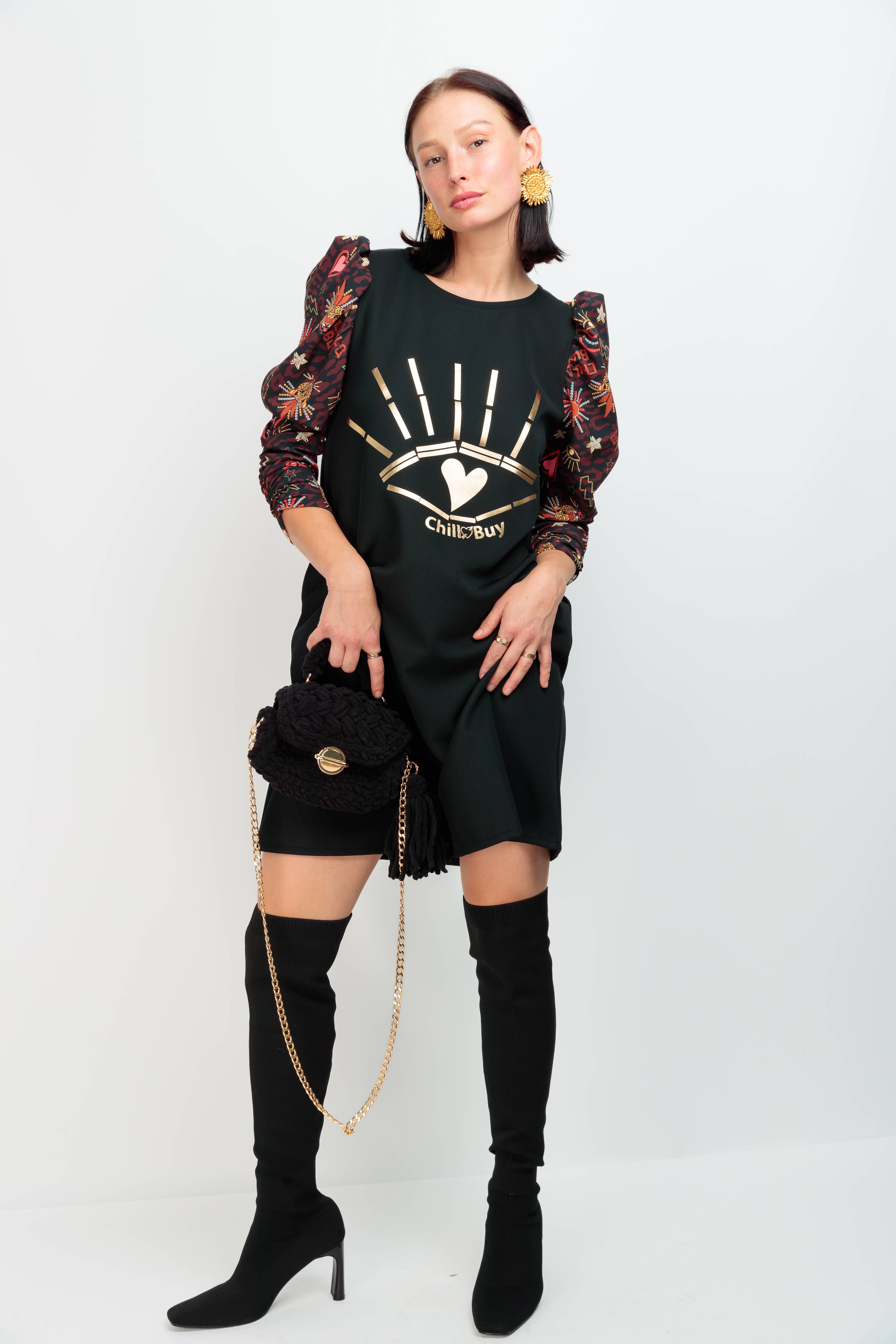 Chill&Buy - Wholesale Jurk - Dames - Lupita Oji damesjurk met lange mouwen2