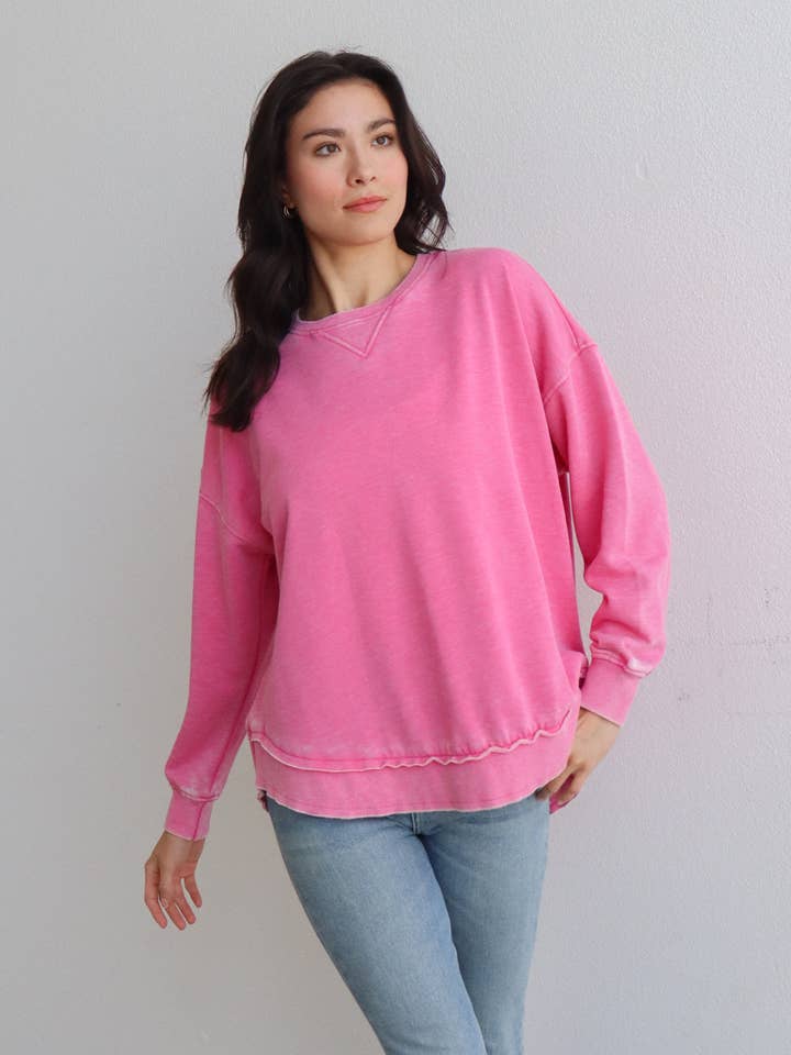 Campus Pullover in Bubblegum for wholesale by chicka-d