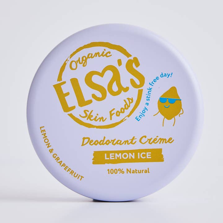 Natural Deodorant Cream - Lemon Ice for wholesale by Elsa’s Organic Skinfoods