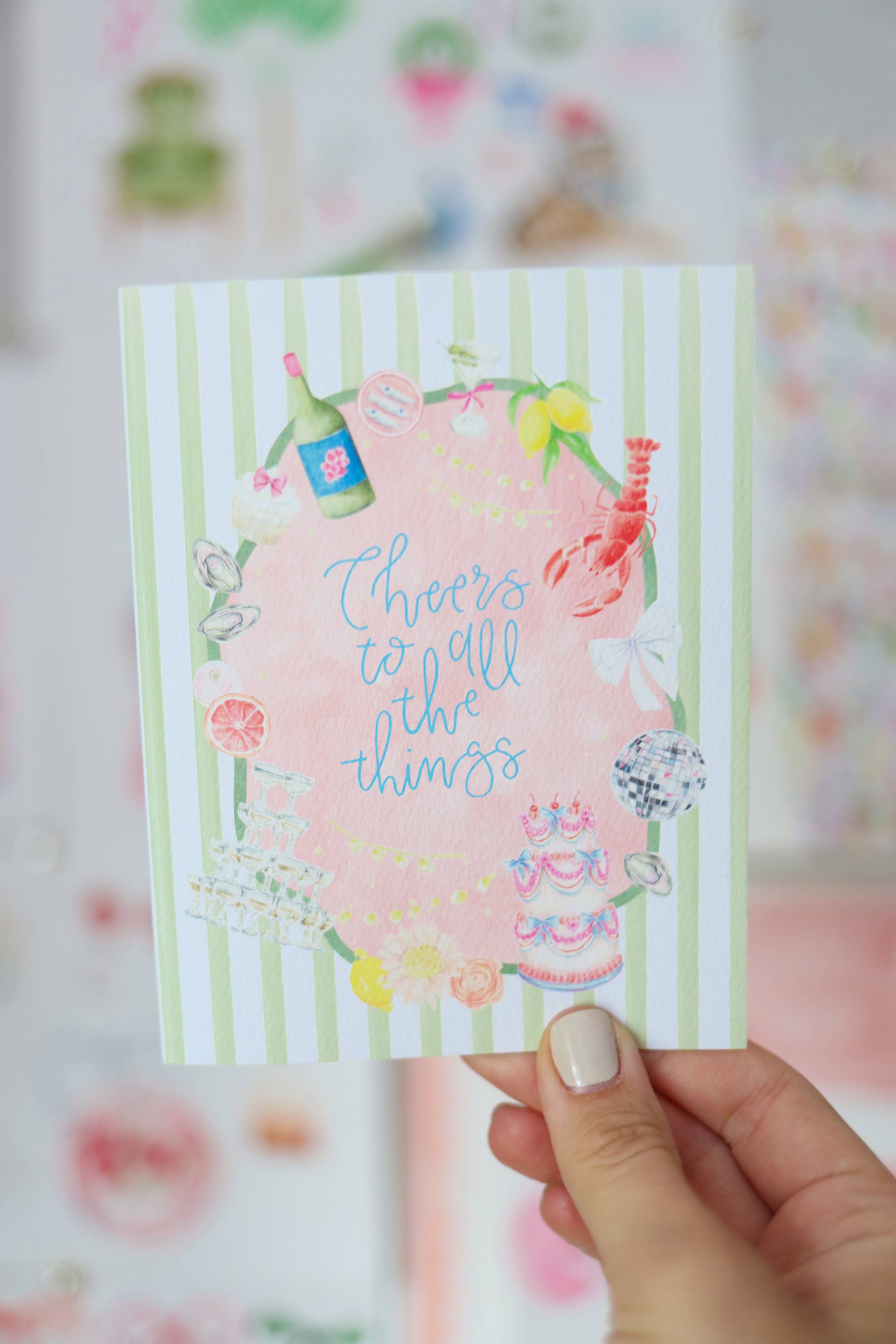 Stephanie Tara Stationery - Wholesale Wedding Card - cheers to all the things, celebration, wedding card1