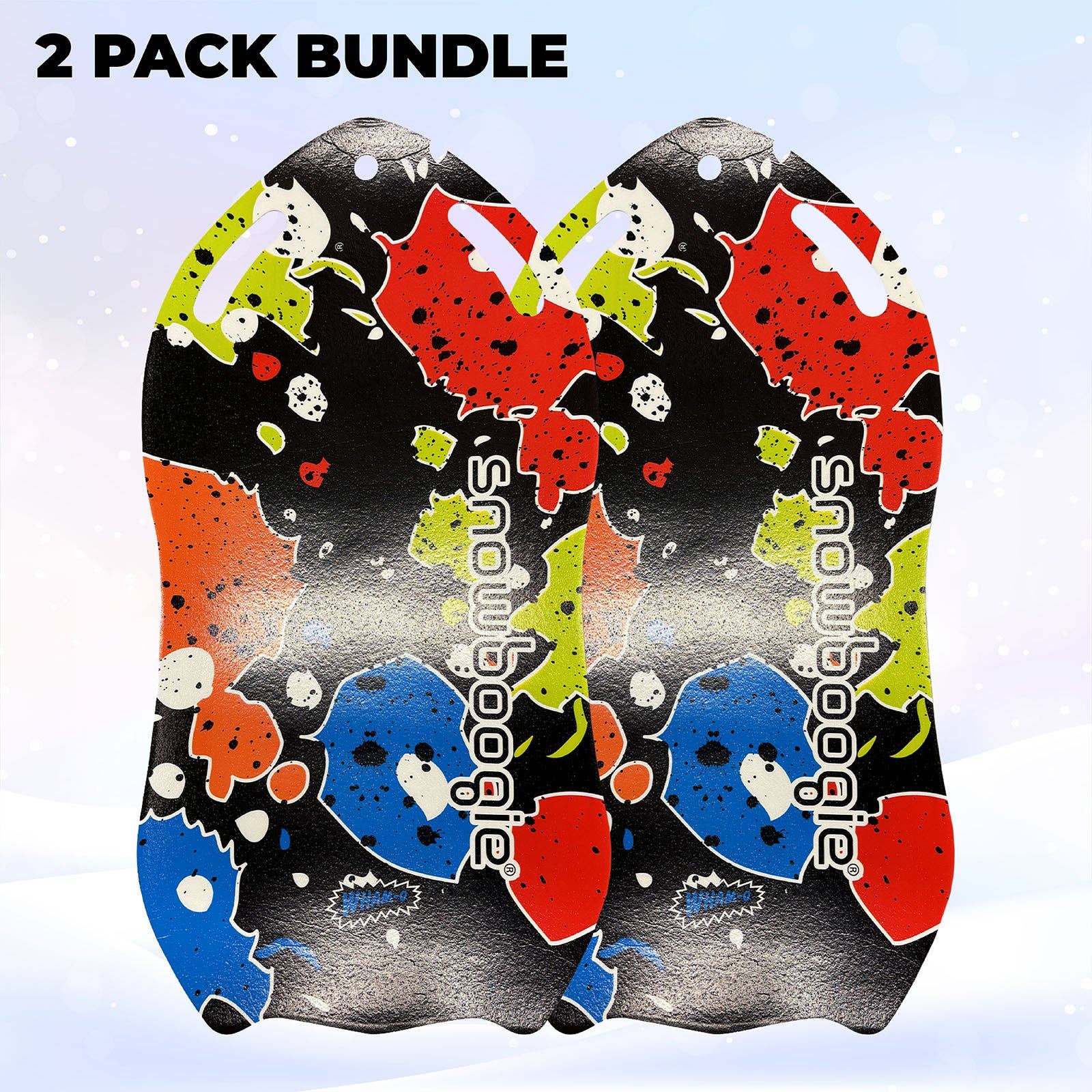 Sixale - Wholesale Sporting Accessories - Wham-O Snowboogie Snow Sled - 37" Single Rider Roll Up Air Slick Winter Sled (Graffiti/Line pattern)9