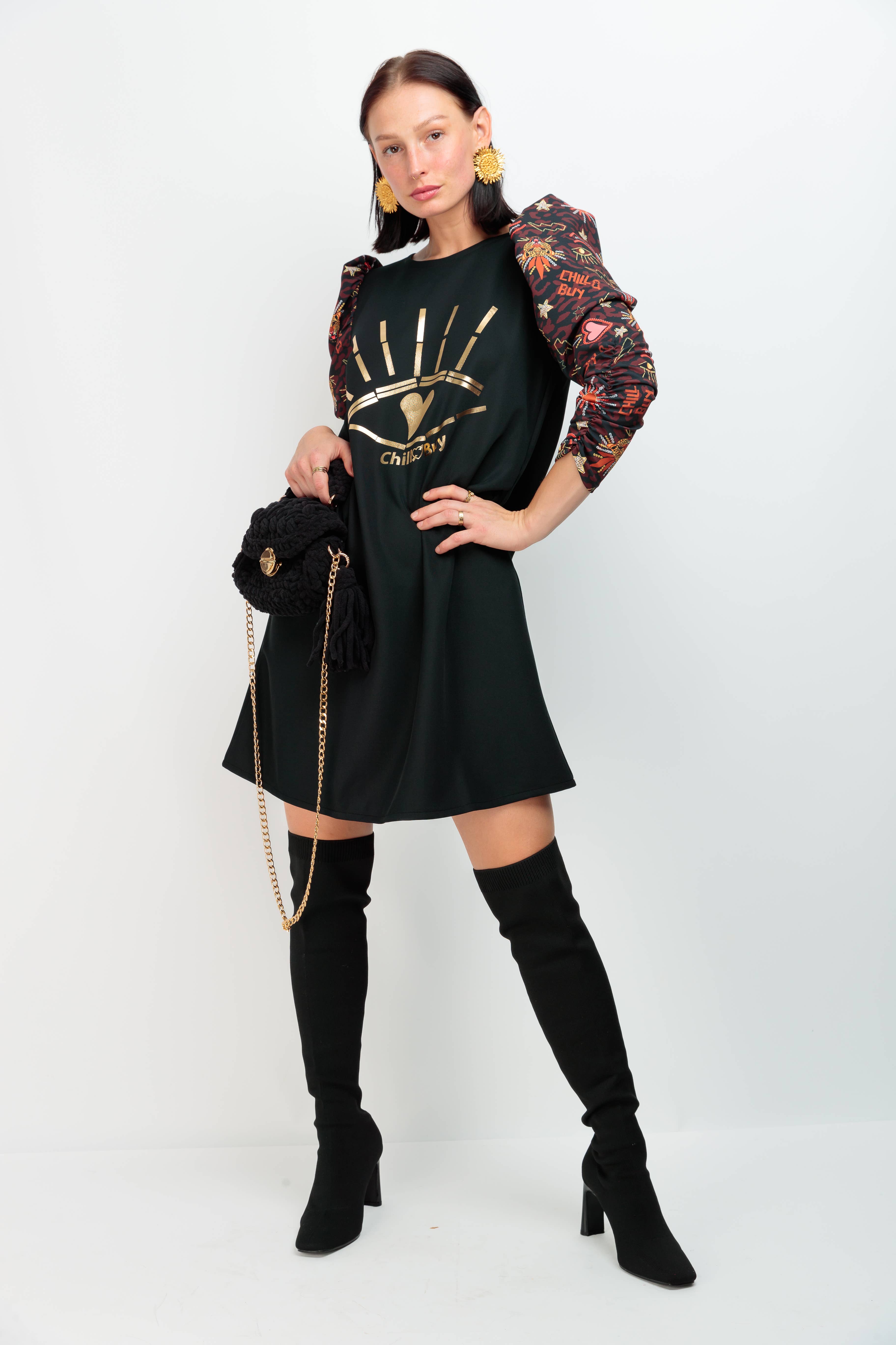 Chill&Buy - Wholesale Jurk - Dames - Lupita Oji damesjurk met lange mouwen1