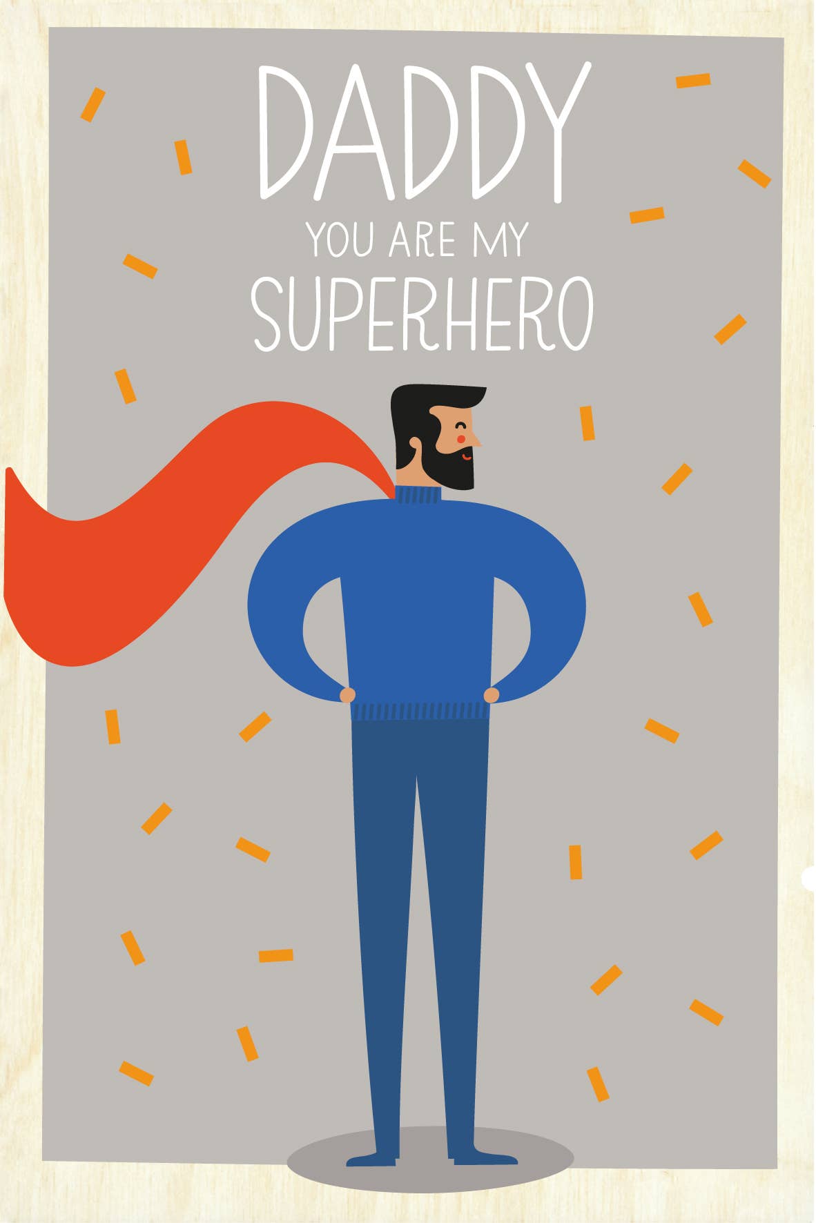 milin - Wholesale Father's Day Card - Wooden card Daddy you are my Superhero!2