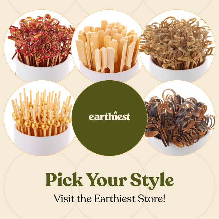 Earthiest - Wholesale Toothpick - Bamboo Picks Food Appetizer Toothpicks –4.5 Inch