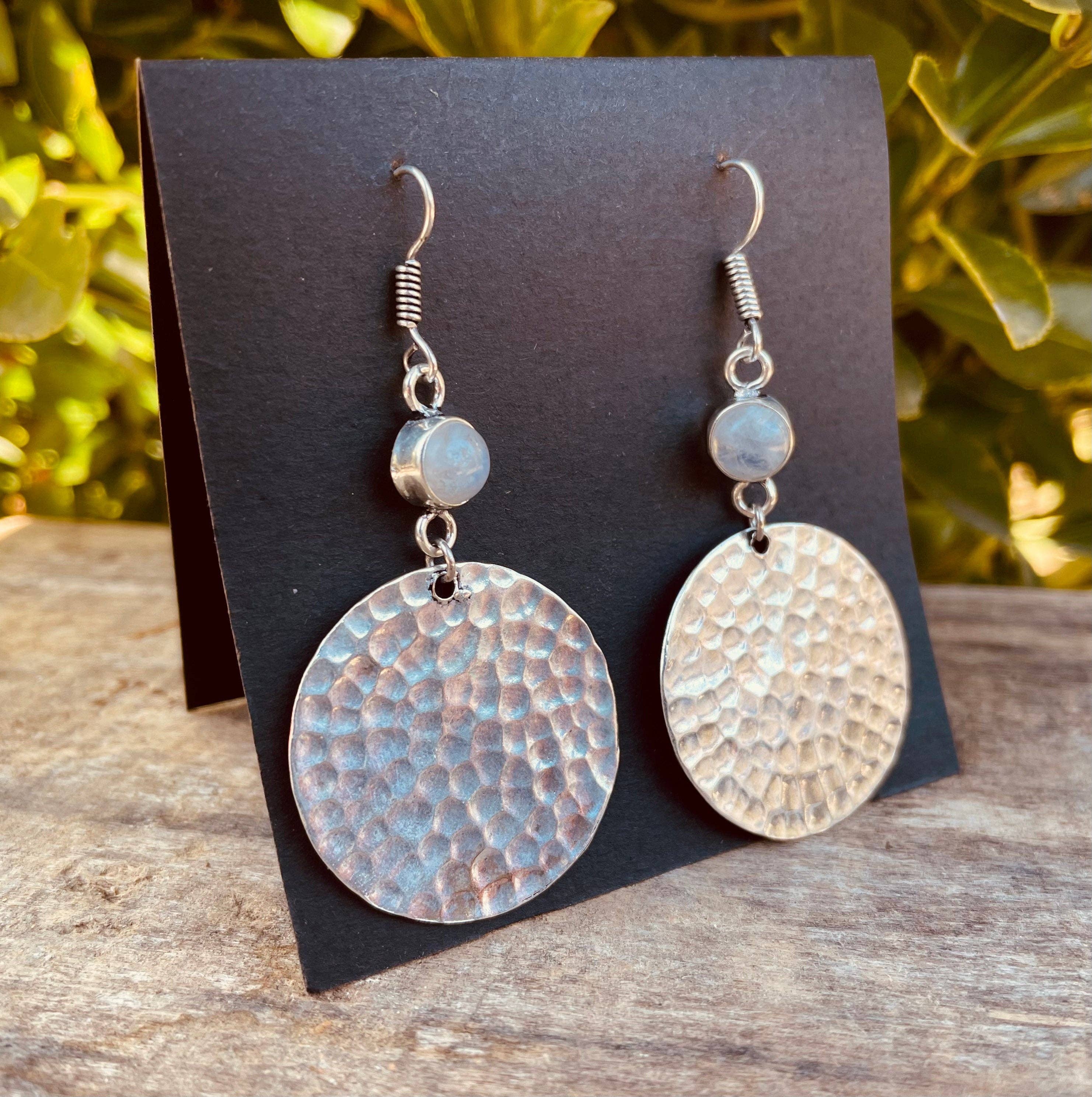 Kaali Boutique – Brincos de argola por atacado – Brincos de Pendente de Pedra da Lua Étnico, rústico, yoga, hippie, cigano, bonito, psy, boémio, festival4