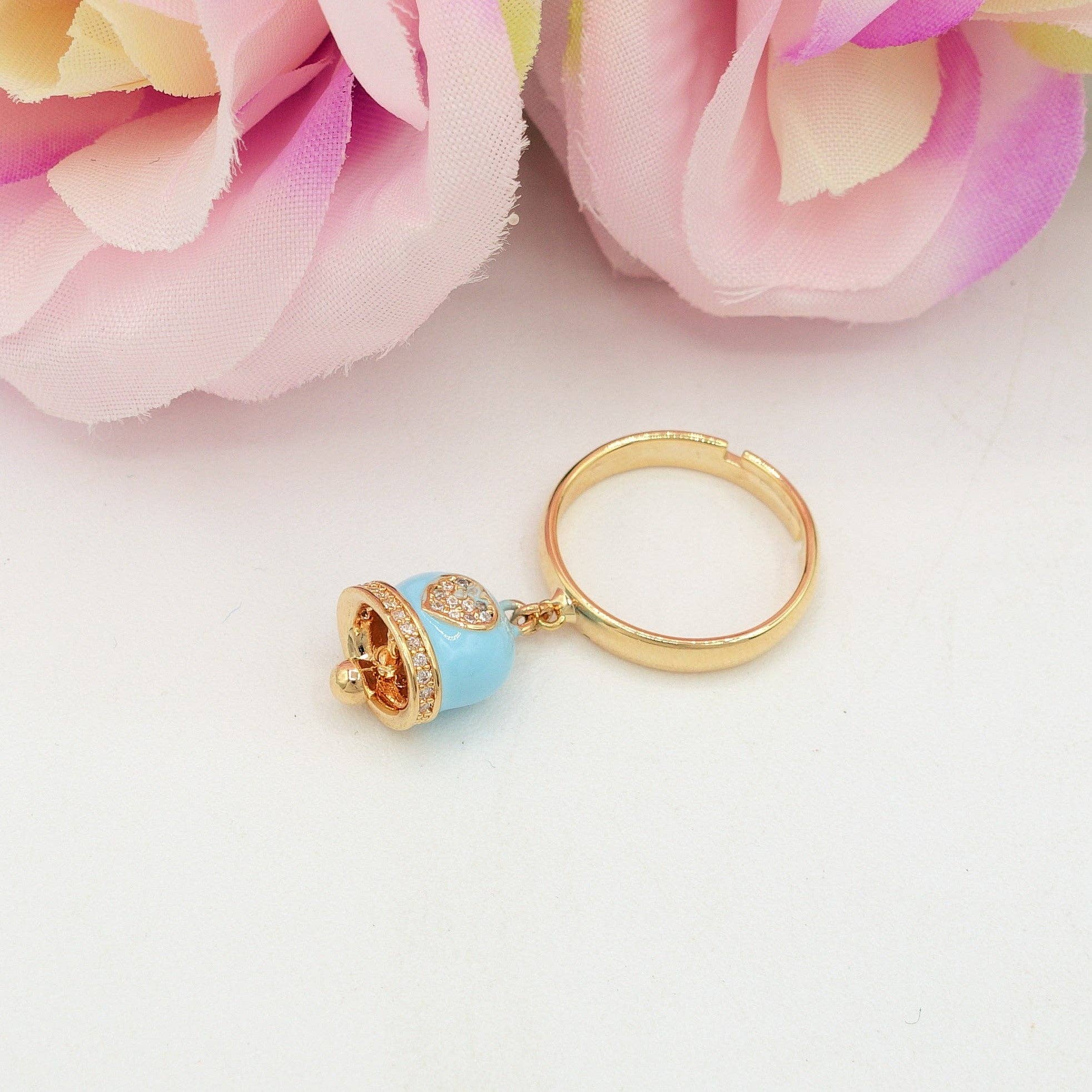 Daemon srls - Vente Solitaire - TINKERBELL RAINBOW - Bague cloche avec Zircon cubique en forme de cœur3