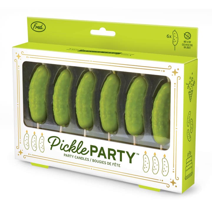 Fred & Friends - Wholesale Novelty Candle - PICKLE PARTY Candles - Set of 6