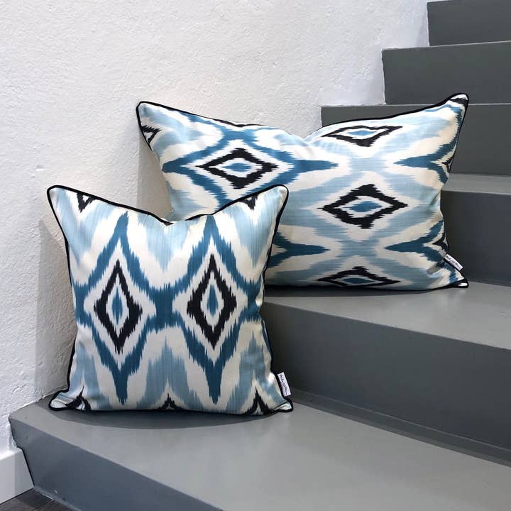 Silke-ikat pude Blue Diamond | Silkepude Blue Diamond for engroshandel hos Mila∞Miro by Emelie