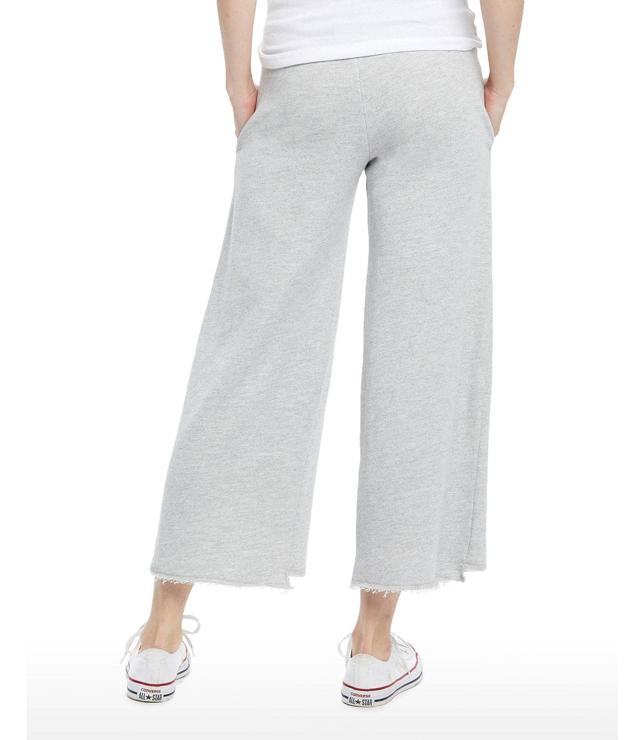 HEATHER GREY Women's Tri-Blend French Terry Flare Pant for wholesale on Faire2