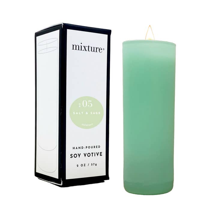 Mixture Home - Wholesale Votive Candle - 2 oz Seafoam Votive