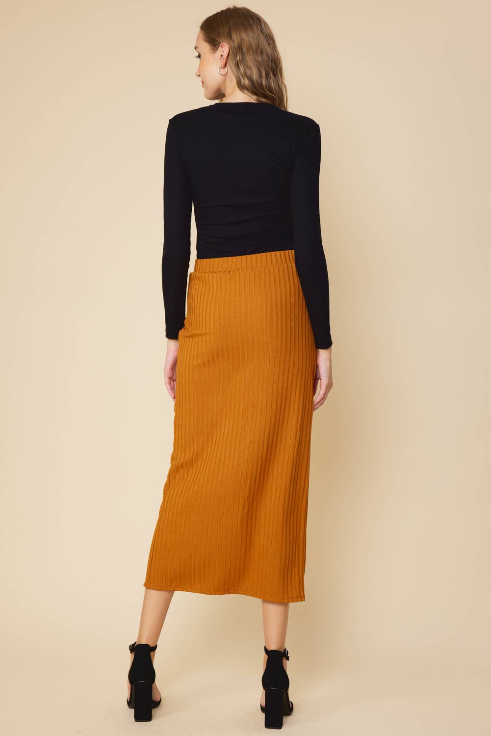 FSL Apparel - Wholesale Skirt - Women's - SS8032 - RIBBED WARP MIDI SEXY SKIRT13
