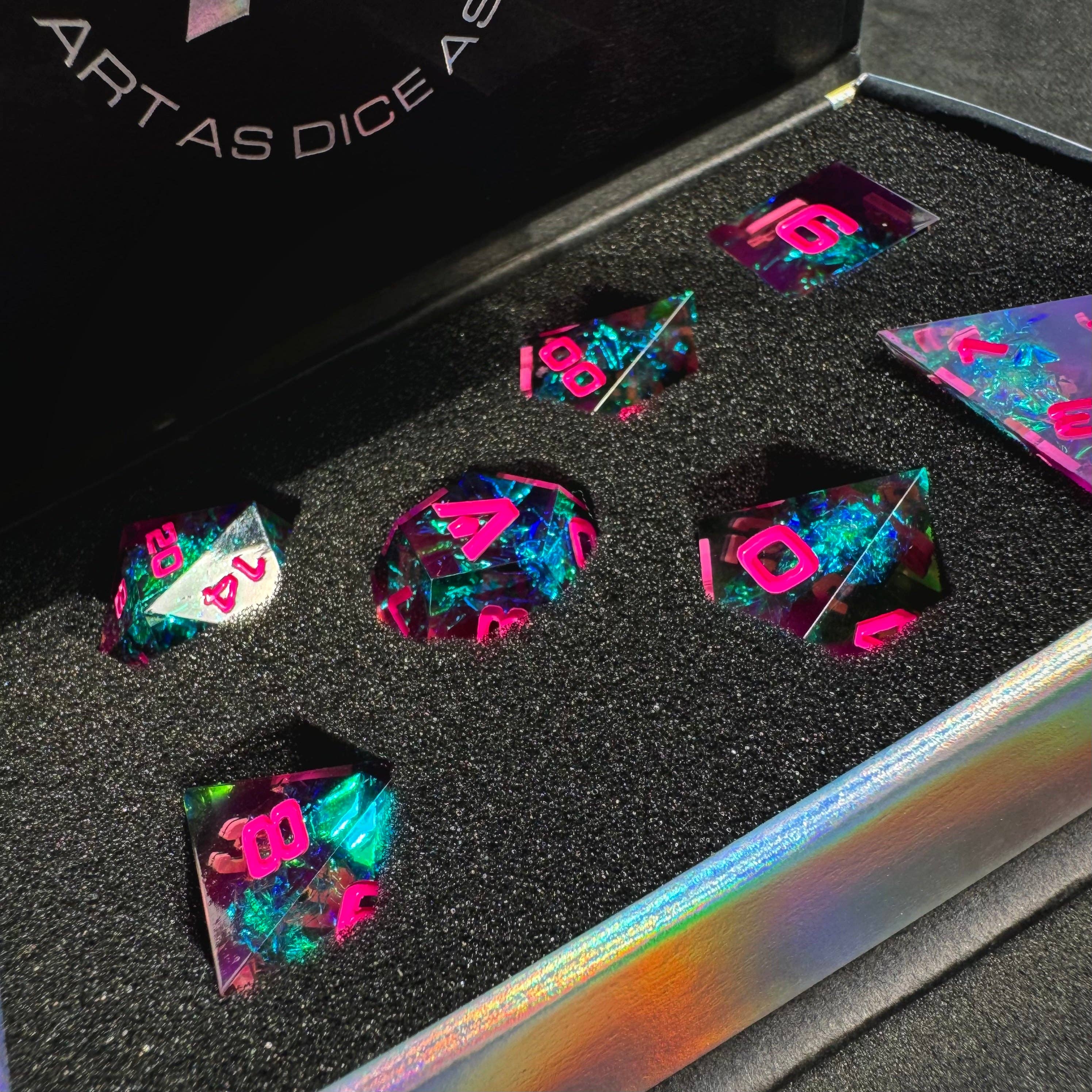 Aether Objects - Wholesale Dice - Spellwave 7-Piece Resin Dice Set2