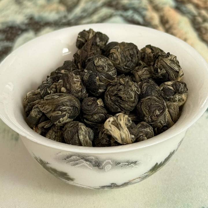 Jasmine Pearl Tea (Dragon Pearls) Grade A for wholesale by The China Teapot