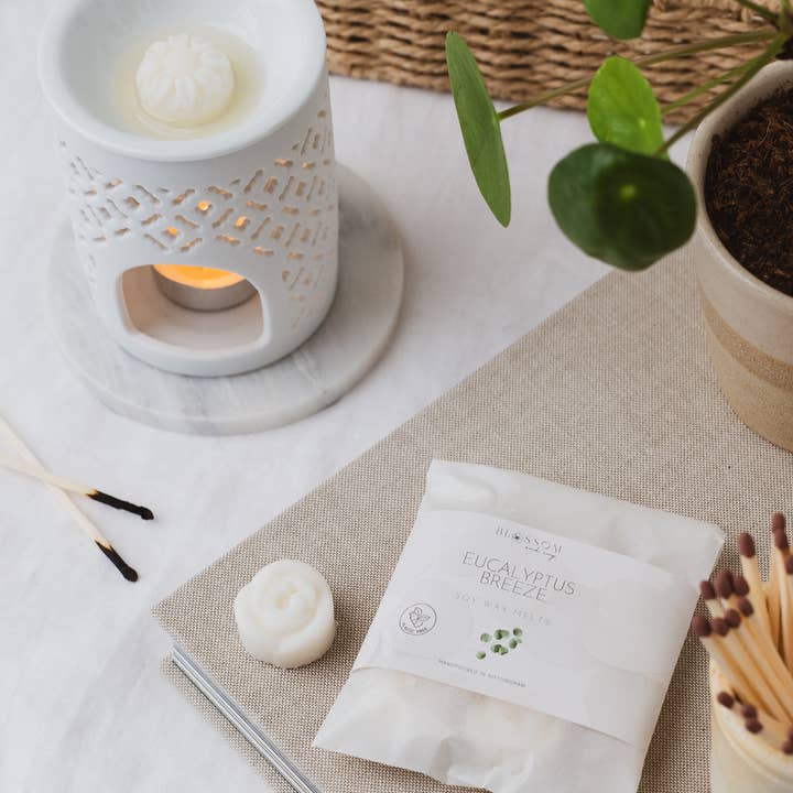 Blossom & Ivy Botanicals - Vente Fondants - Eucalyptus Breeze | La cire de soja botanique fond