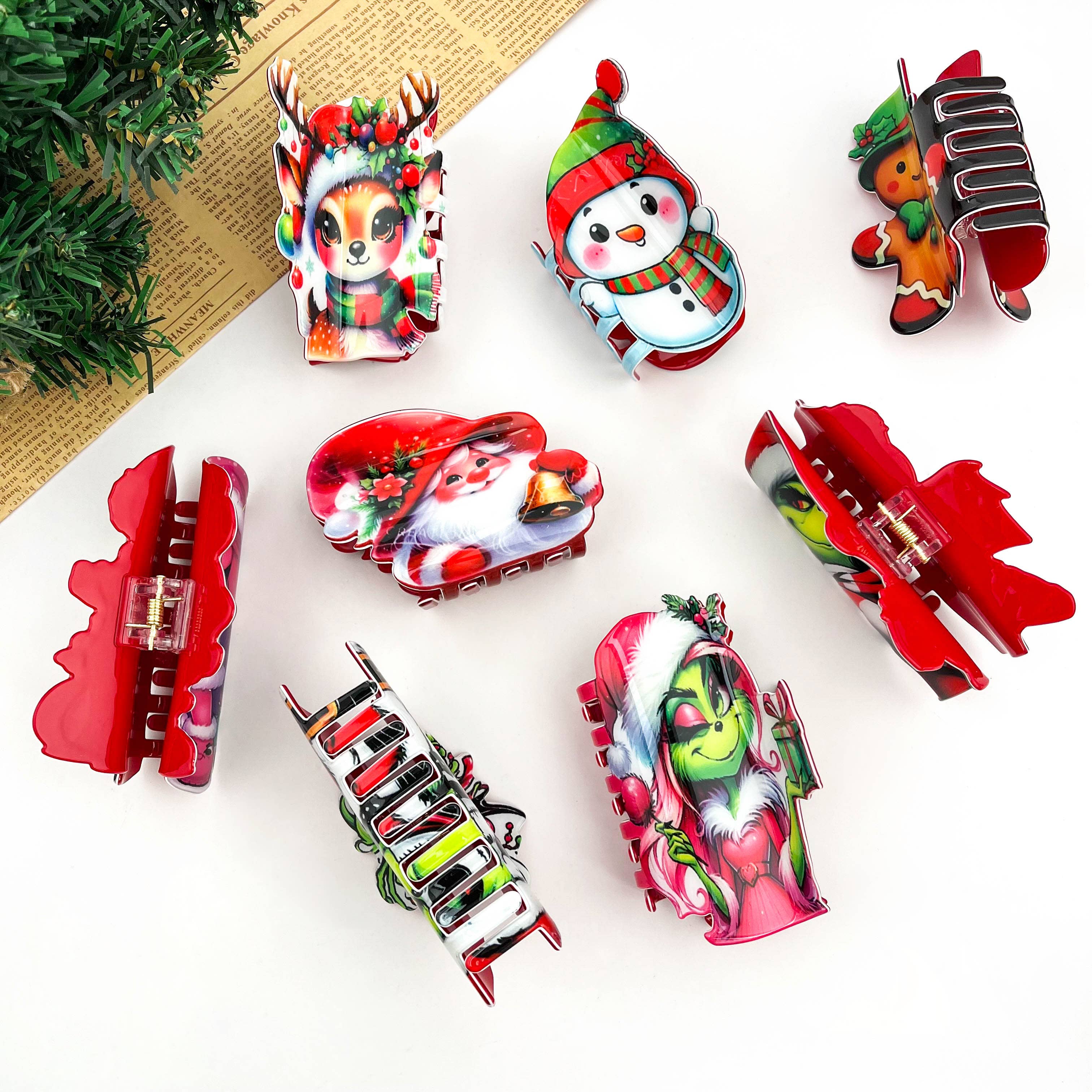 TheDivaSoap - Vente Pince à cheveux – femme - Série de pinces à cheveux de Noël, pince à cheveux amusante pour les fêtes7