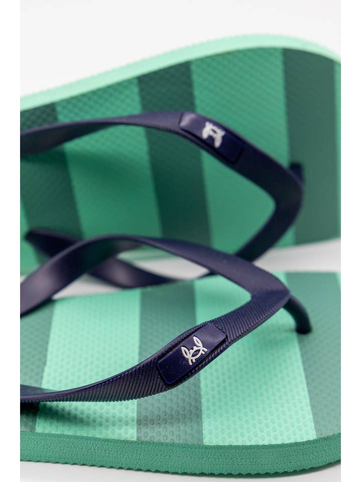 Custi Mikelo: Men's Clothing & Christmas Gifts – Großhandel Flip-Flops – Unisex – Grüne Streifen Flip-Flops6