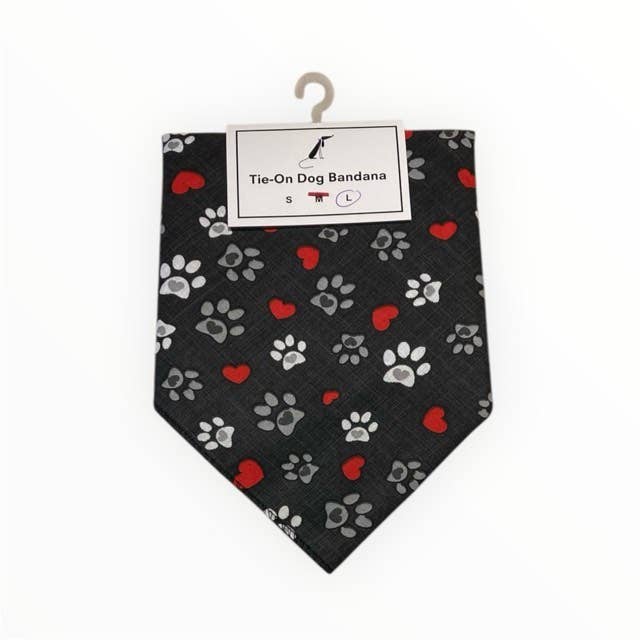 Jo's Pet Treats & Bandanas by Abab Enterprises, LLC - Vente Bandana – chien - Bandana à nouer pour chien avec motif de patte, prêt à être vendu au détail26