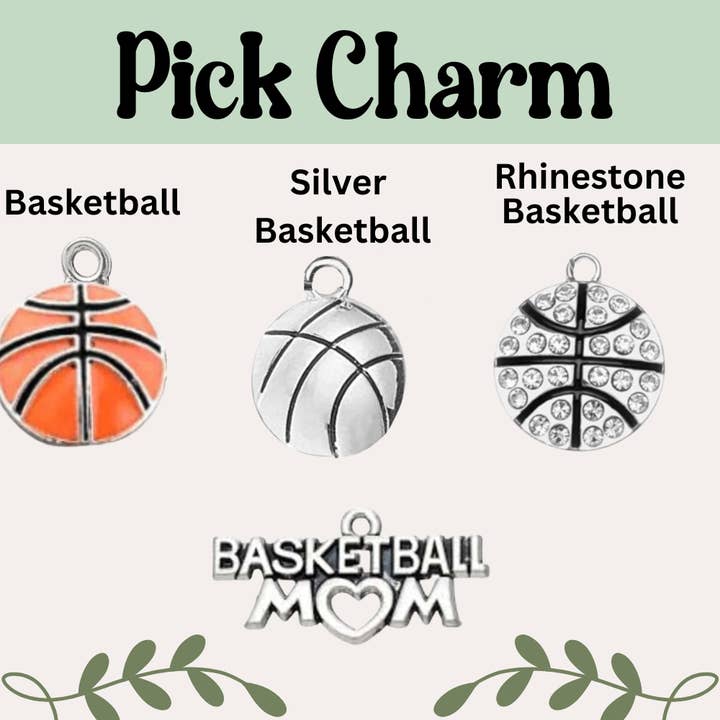 Sportybella - Wholesale Charm/Dangle Bracelet - Basketball Multi Colored Charm Rope Bracelet - Pick Color