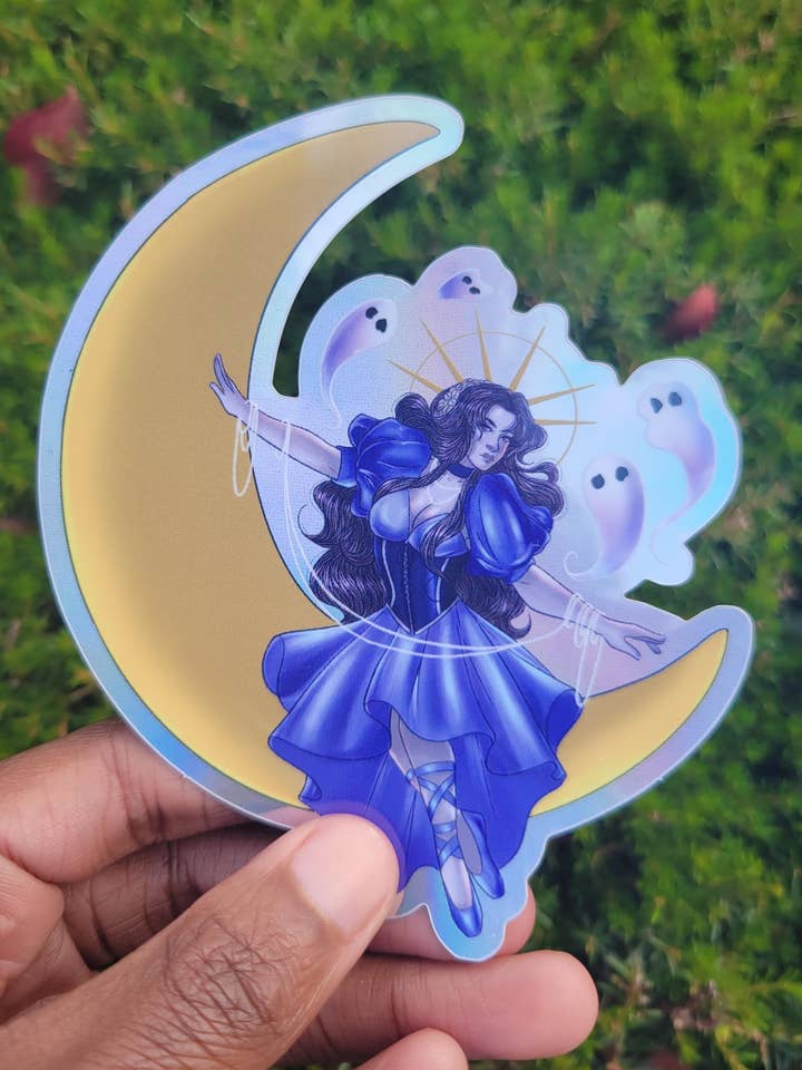 GEISTERHEXE || 4" Holografische Aufkleber für den Großhandel von Add's Atelier