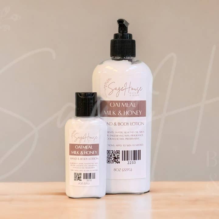 Oatmeal Milk & Honey Lotion for wholesale by SageHouse Bath & Body