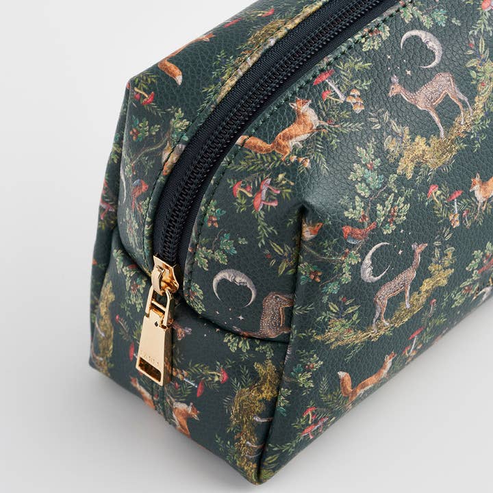 Fable England - Wholesale Make-up/cosmetic bag - US & EU ONLY - Into the Woods Green Small Pouch5