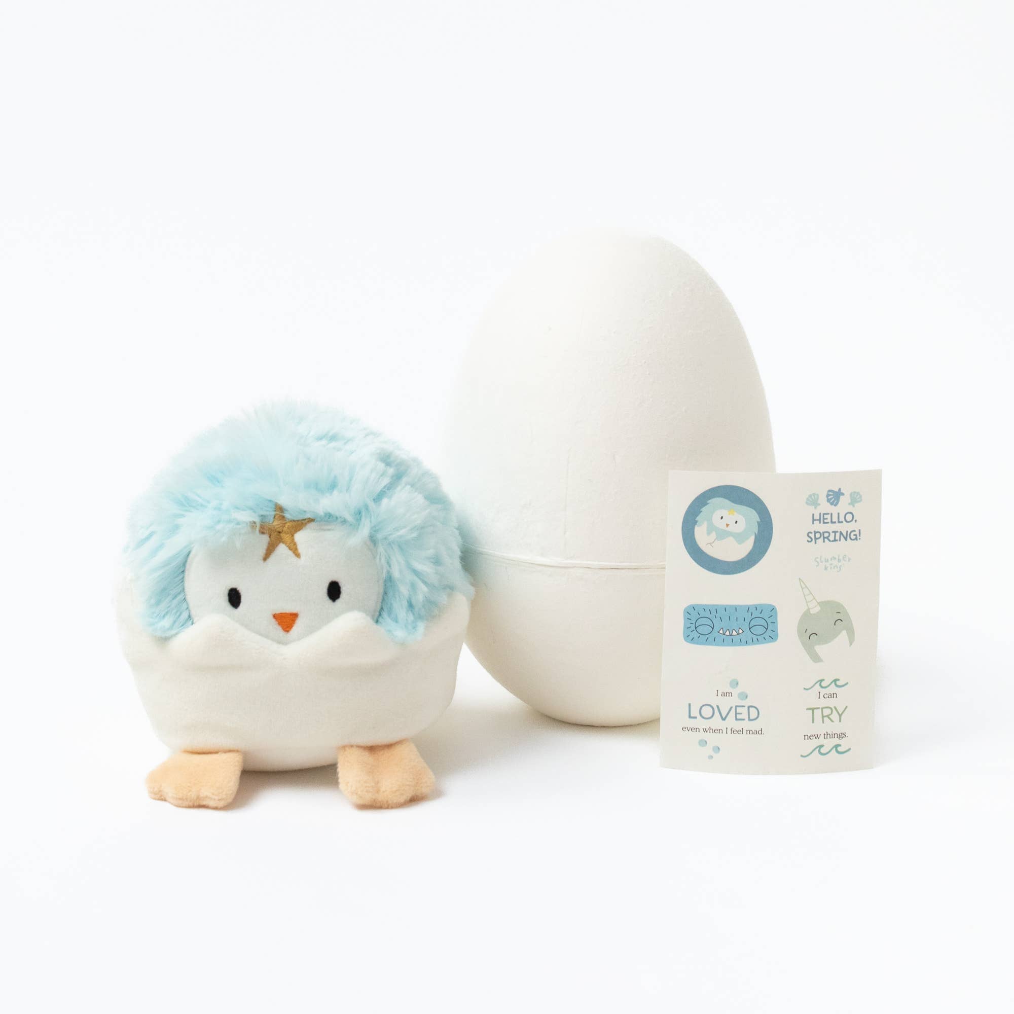 Slumberkins Inc. - Vente Peluche – enfant et bébé - Dragon Egg Hatchling - Sky Peep Floof0