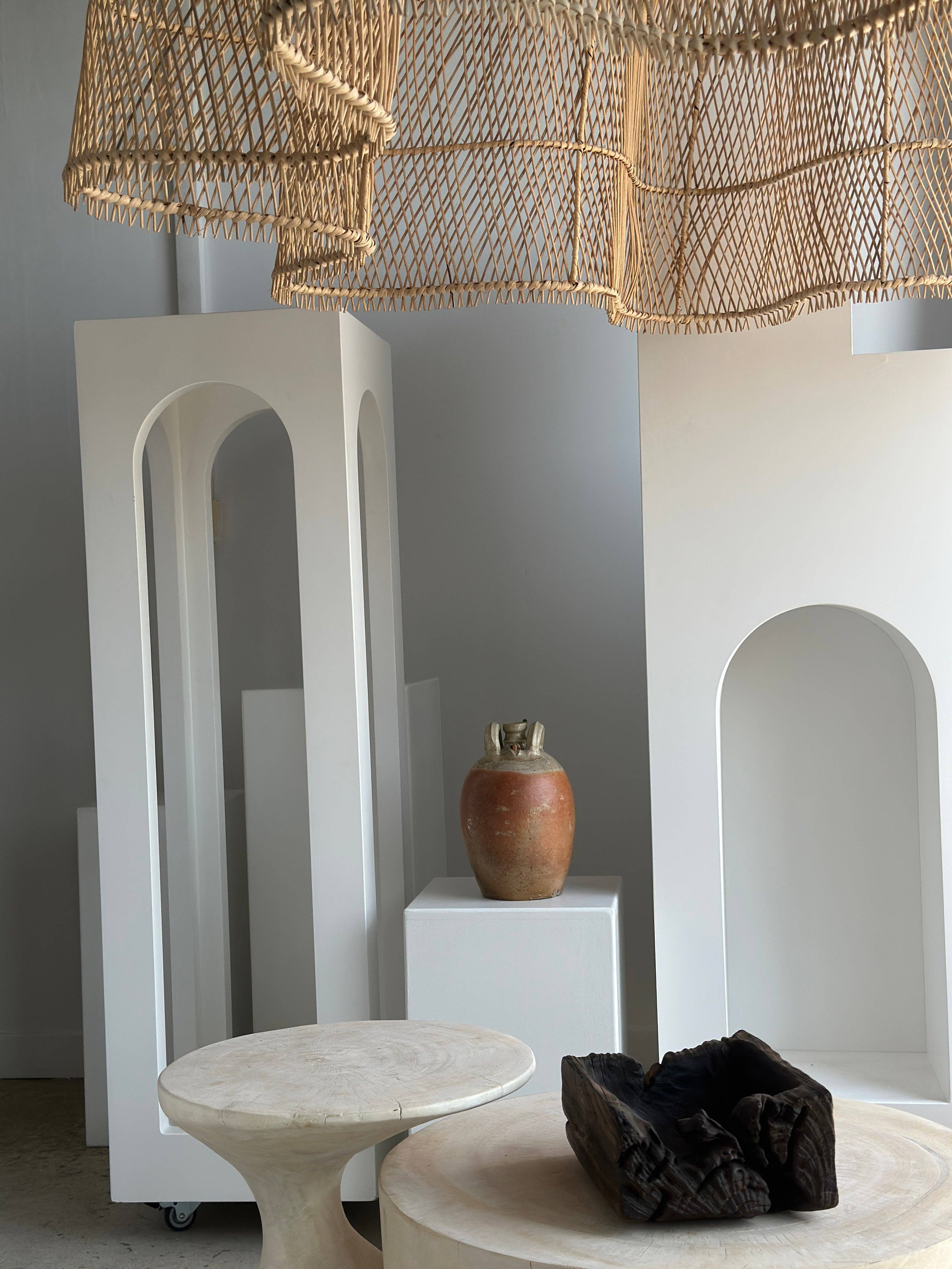 Office Objets - Wholesale Chandelier/Hanging Light - Immense rattan suspension in the shape of a flower, tulip, corolla H:1m; D:1m50127