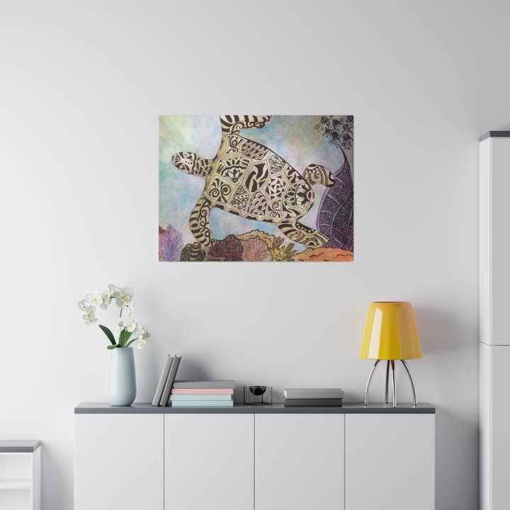 Zentangle Turtle Wall Art for wholesale by See Joy Creative