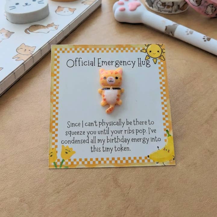 Kitty Cat Pocket Hug Emotional Support Card for wholesale by Pocket Hugs Co