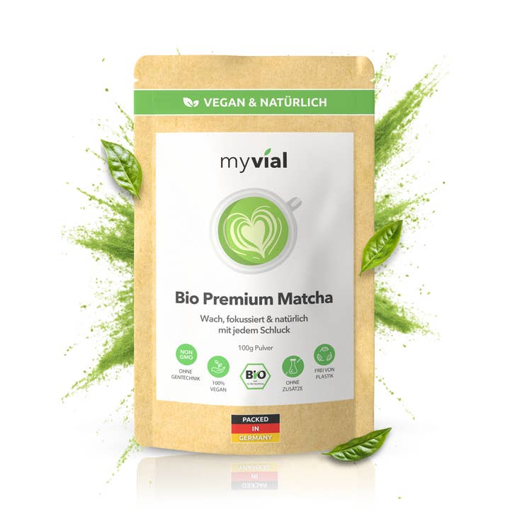 Poudre de matcha bio premium du Japon pour la vente par myvial