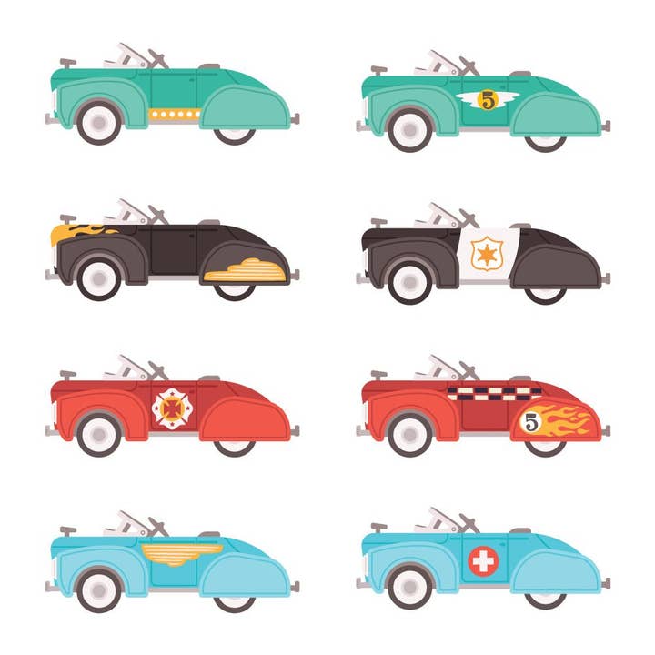 Voiture à pédales - Pochoir coordonné 15 cm x 15 cm pour la vente par Honey Bee Stamps