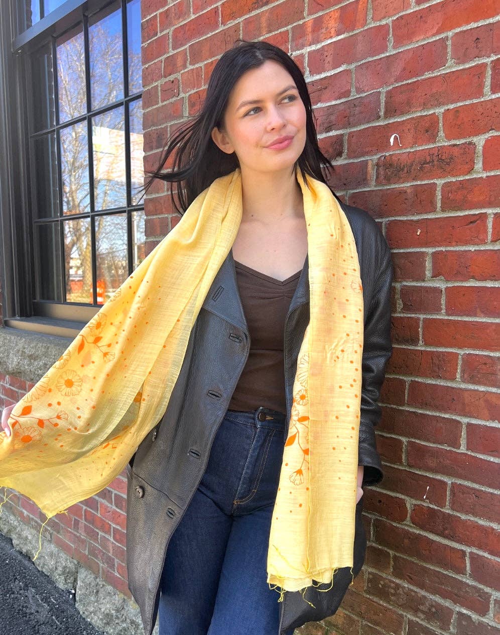 Wooven - Wholesale Scarf - Women's - Screen Printed Silk Blend Scarves in 13 colors and patterns, hand printed in Vietnam24