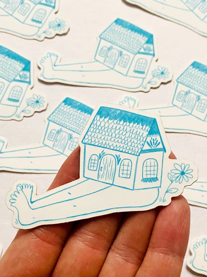 Sitting House Sticker for wholesale by HeyMissMargie