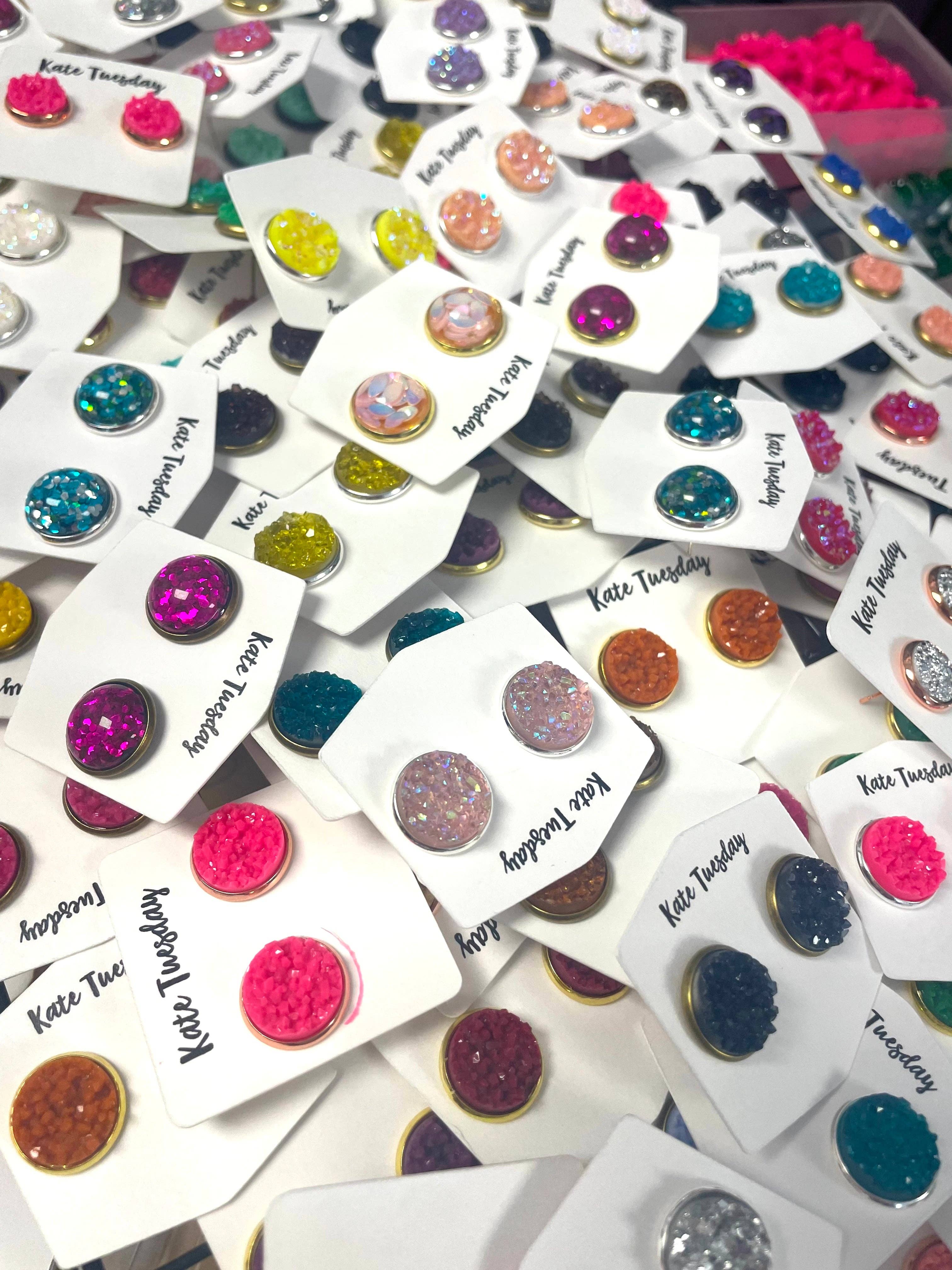 Kate Tuesday Jewelry - Wholesale Stud/Post Earrings - $1 Best Selling Druzy Earring Grab Bags4