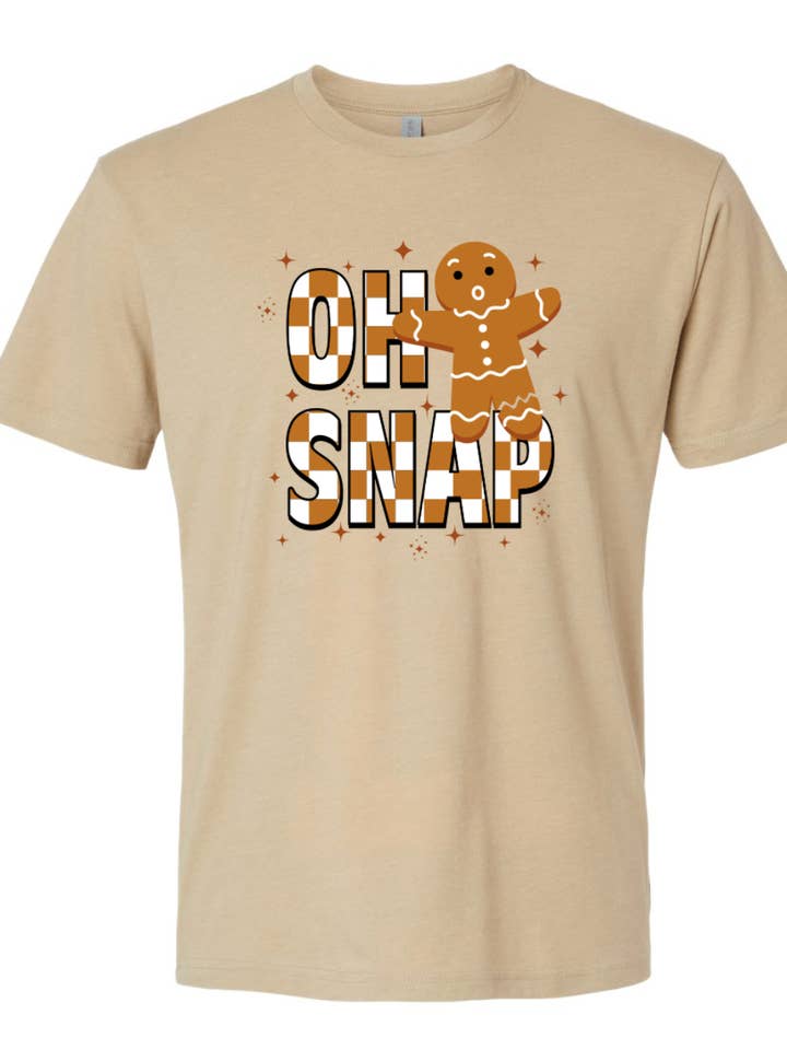 "Oh Snap" Gingerbread- Short Sleeve T-Shirt for wholesale by Think Ability Inc. - Power Print