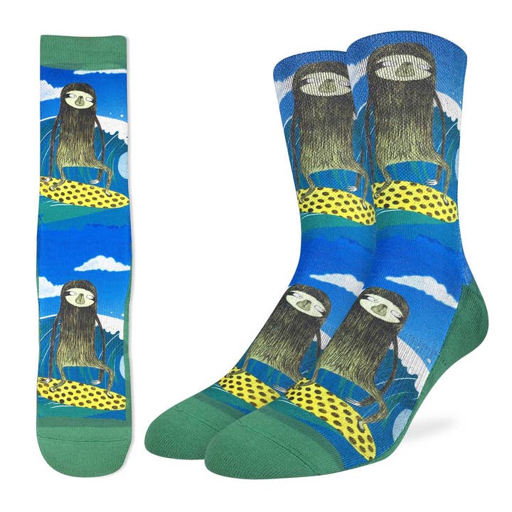 Good Luck Sock - Wholesale Socks - Men's - Men's Surfing Sloth Socks